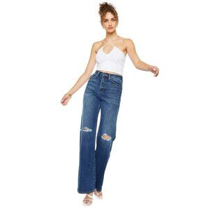 KanCan Blue 90’s Flare Wide Leg Jeans NWOT